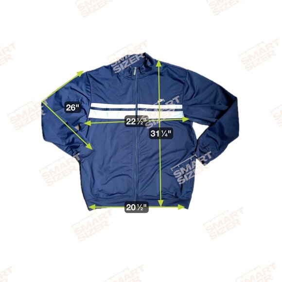 Vtg Nike Mens Navy Track Jacket Size XL Philippines Chest Striped Gray Tag 90s - Picture 2 of 7